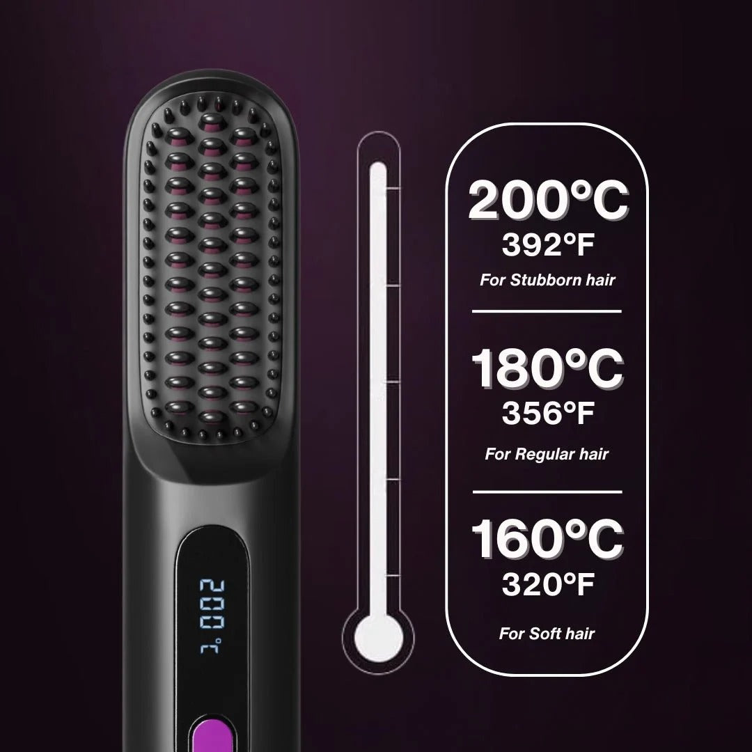 Numoya Portable Straightener Brush - GoBrush PRO