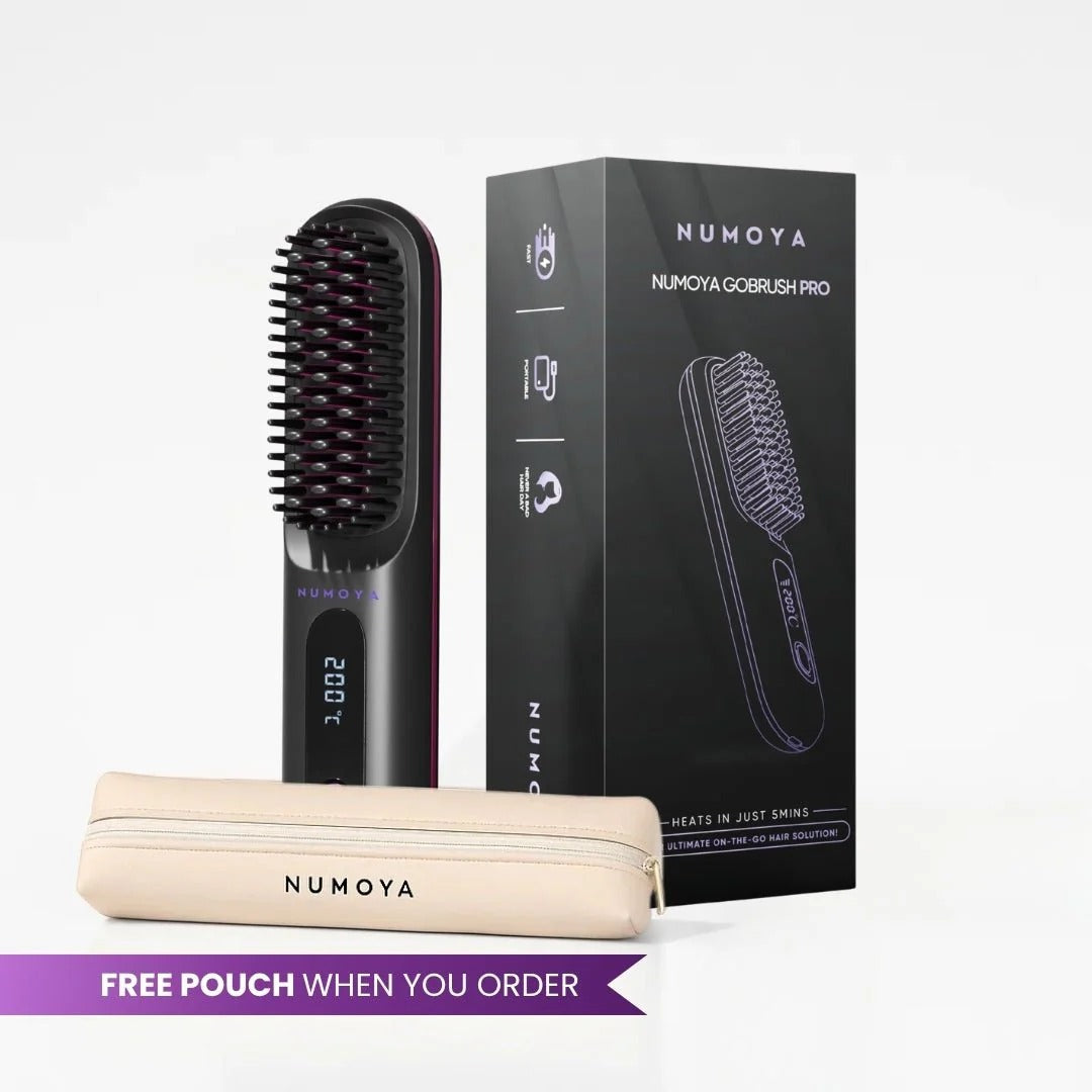 Numoya Portable Straightener Brush - GoBrush PRO